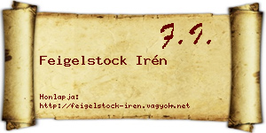Feigelstock Irén névjegykártya